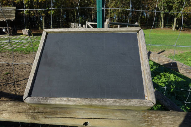 Historical slate board as it was used in school in the past (white background).