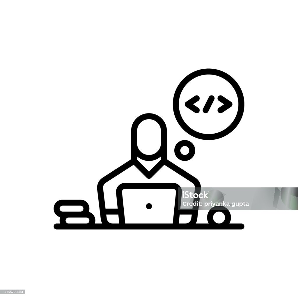 Developer Programmer Stock Illustration - Download Image Now - Coding ...