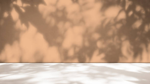 istock Yellow Studio Room Background, Shadow Leaf on Wall Paper Floor Table Product Summer Tropical Cosmetic, Abstract Grunge Concrete Platform Empty Scene Gold Loft Kitchen 3d Minimal, Blank Gradient Mockup 2156291979