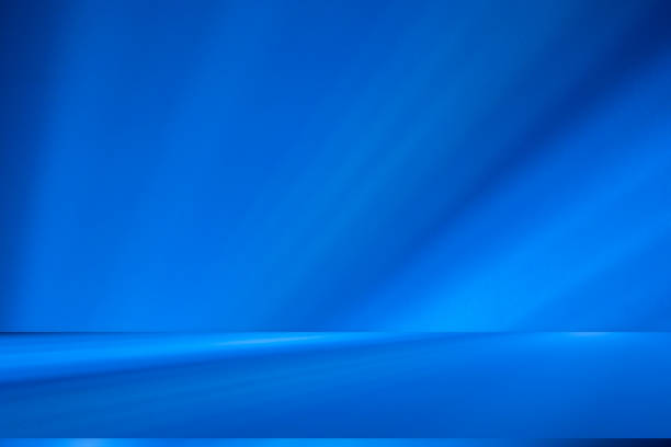 istock Wall interior background, studio, and backdrops show products. with shadow from window color white and blue light. background for text insertion and presentation of product 2156293241