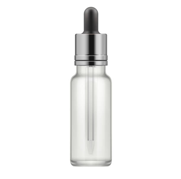 istock blank dropper bottle white,Skincare makeup product generic packaging mockup product shot for design layout, silver cap 2156296329