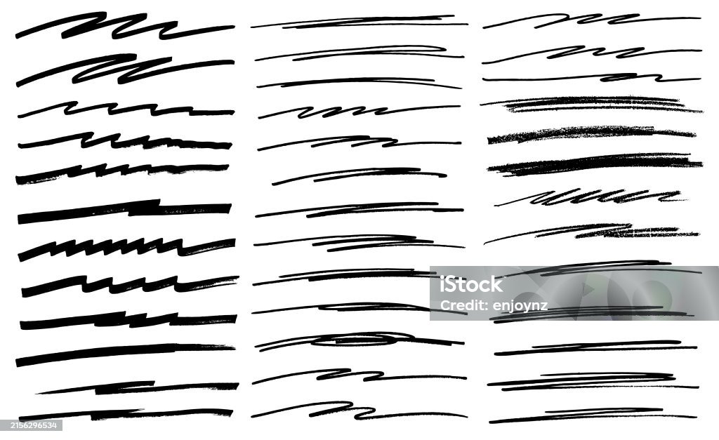 Black pen underline patterns vector Black paint pen or pencil marks and rough scribbled underlines vector illustrations Underline stock vector Black pen underline patterns vector Black paint pen or pencil marks and rough scribbled underlines vector illustrations Underline stock vector