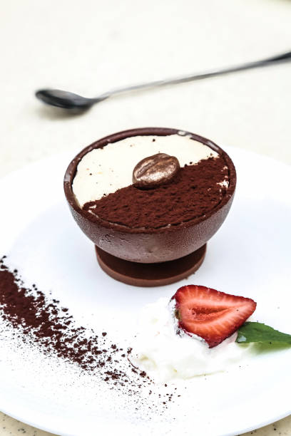 istock Delicious Chocolate Dessert With Strawberry on Plate 2156297939