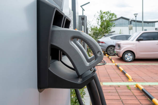 istock New energy vehicle charging station plug-in charging 2156301703