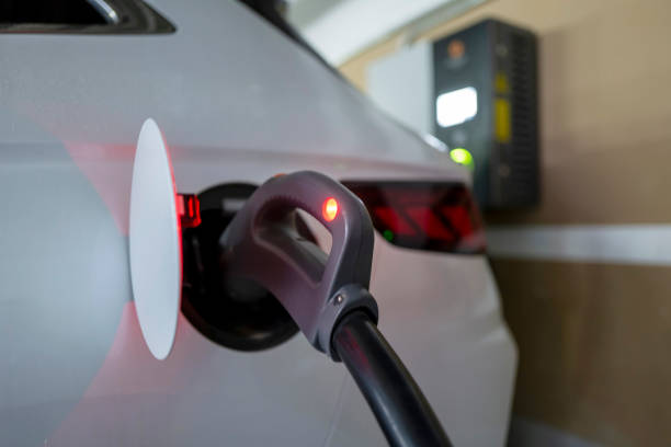 istock New energy vehicle charging station plug-in charging 2156301743