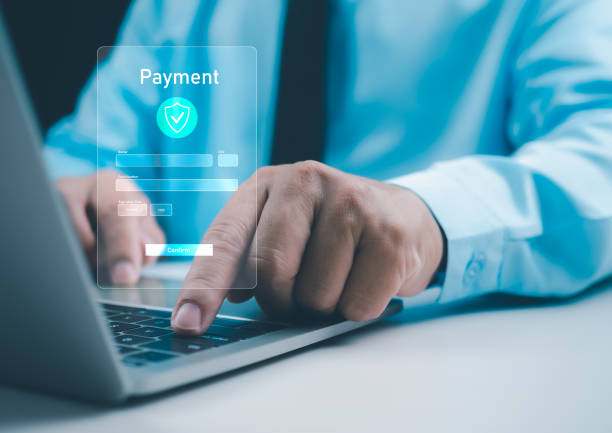 istock Business people using computer laptop, online payment, banking, online shopping, Digital online payment concept. Technology online banking applications via internet network. financial transaction. 2156302292