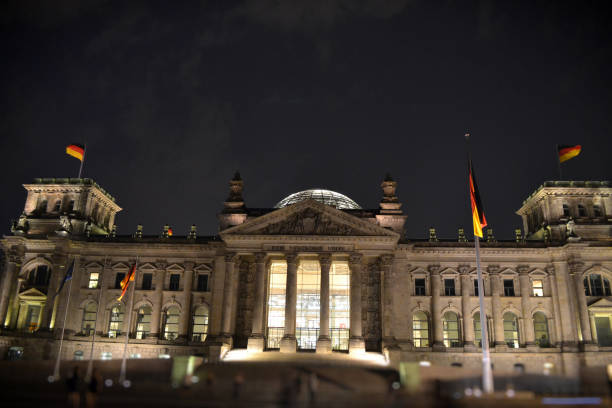 Reichstag building Berlin night view