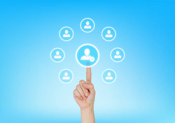 istock Hand pointing or selecting new recruitment, hand choosing the digital candidate 2156306048