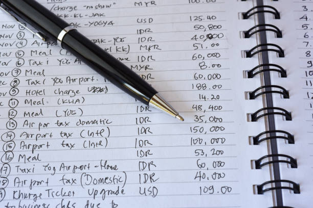 istock Pen close up shot on hand writing note 2156310172