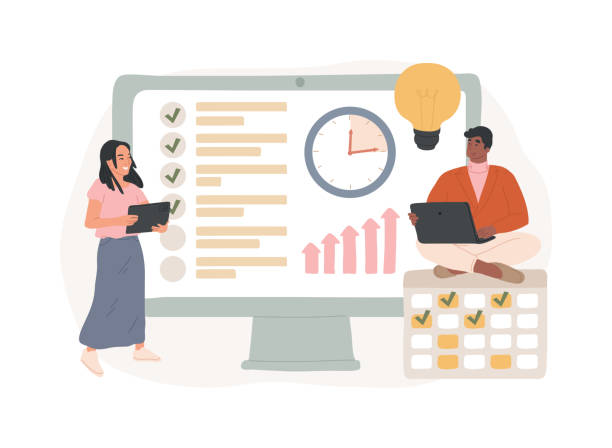 40+ Gantt Chart Cartoon Stock Illustrations, Royalty-Free Vector ...