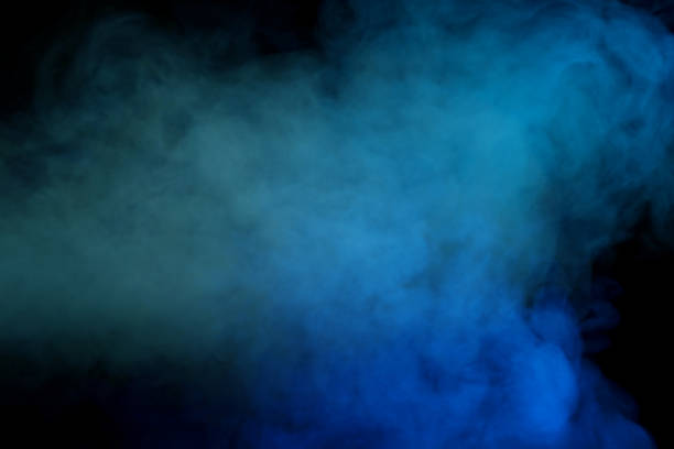 istock Blue and purple steam on a black background. 2156315103
