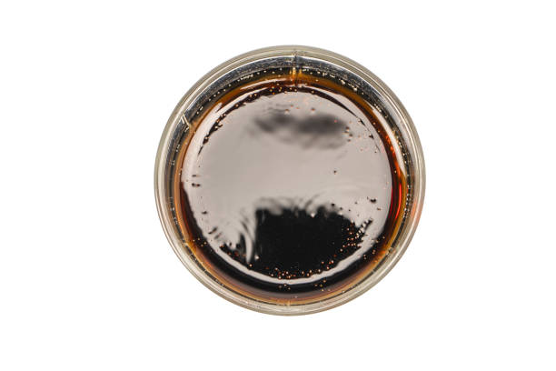Cola soda in plastic cup isolated on white background.