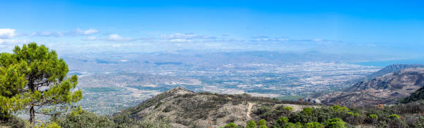 istock Panoramic view on Mediterranean sea and surrounding cities from Mijas peak 2156316147