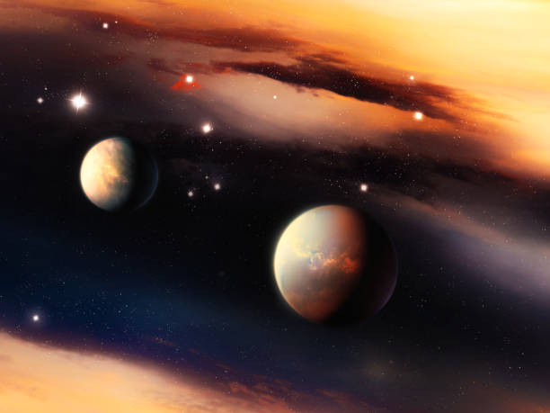 istock Bright interstellar nebulae in space. Planets near cosmic dust. 2156316802