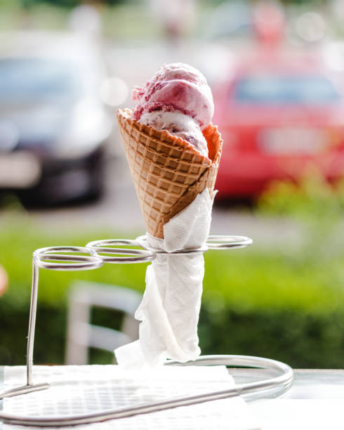 istock Scoops of Ice Cream in a Cone 2156321396