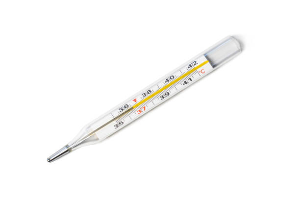 Thermometers On YBlue Background