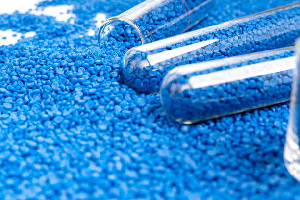 istock Produced from polymer plastic pellet factory. Petrochemical process for producing plastic pellet. Compound bead. polymerase chain reaction. 2156332196