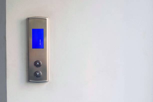 istock A texture and backgrounds a panel push button of the lift of the building. 2156335408
