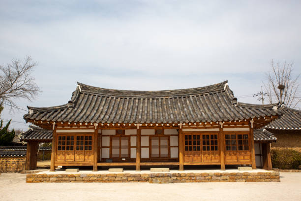 istock Traditional Korean Architectural Style Hanok Housing Landscape 2156336720