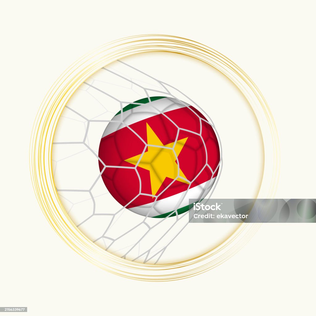 Suriname Scoring Goal Abstract Football Symbol With Illustration Of