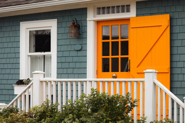The welcoming, front entrance of a home in the Maritimes.