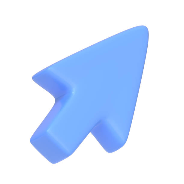 istock A vibrant blue arrow pointing right isolated on a white background 2156348103