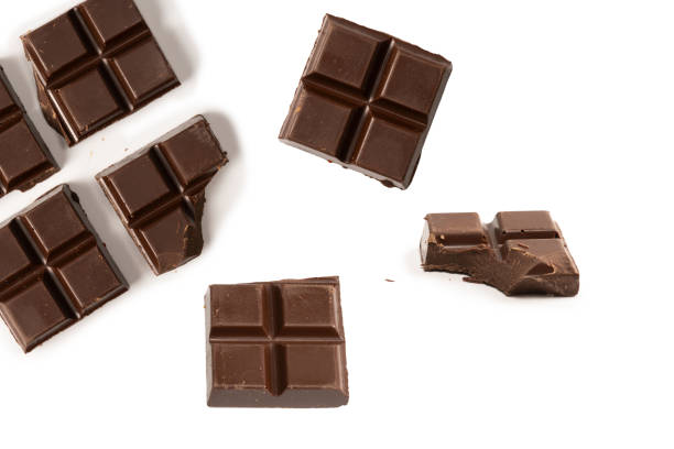 istock A chocolate bar isolated on white background. 2156351517