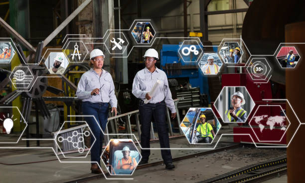 istock Two multiracial women engineers, global manufacturing 2156353755