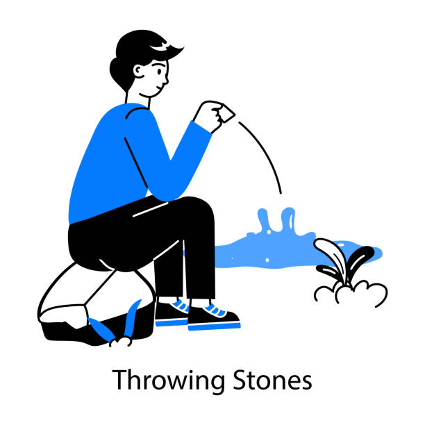 Throw Rocks Animated 20+ Kid Throwing Rocks Stock Illustrations, Royalty-Free Vector ...