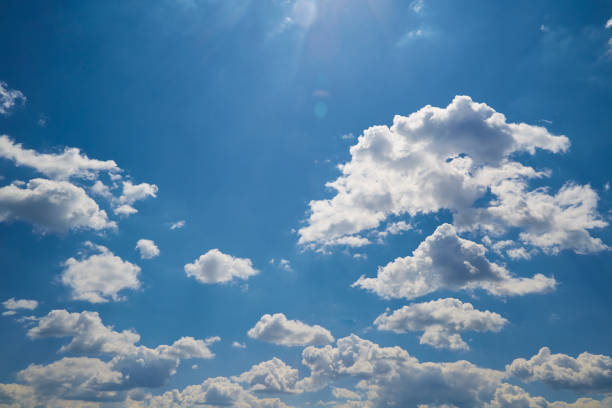 istock Cloud cluster in blue sky close-up, clouds cluster in the sky 2156355315