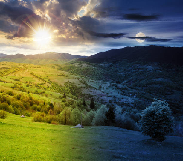 istock mountainous rural landscape on a summer solstice 2156355967