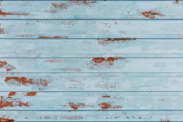 Grunge corrugated metal background, rusty steel texture