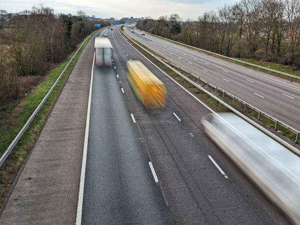 istock Accentuated motion of wagons carrying goods in transit 2156358563