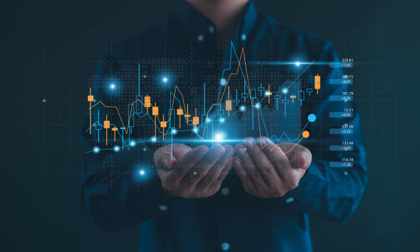 istock Businessman analyzing forex trading graph financial data. Business finance background.business finance technology and investment concept. Stock Market Investments Funds and Digital Assets. 2156361371