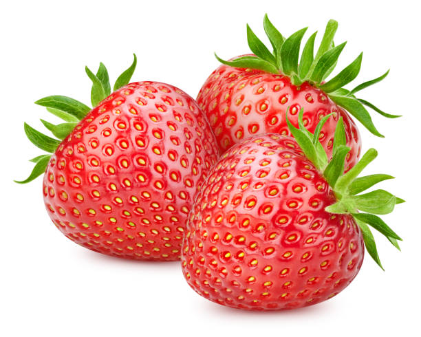 istock Fresh red ripe strawberries isolated on white 2156363634