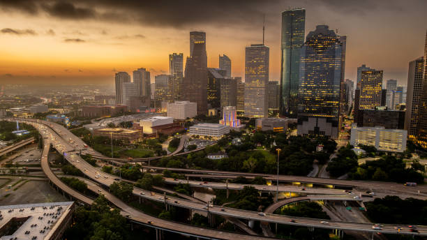 downtown houston texas - houston-texas bildbanksfoton och bilder