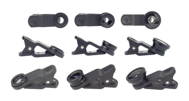 Set lens with phone mount, isolated from background