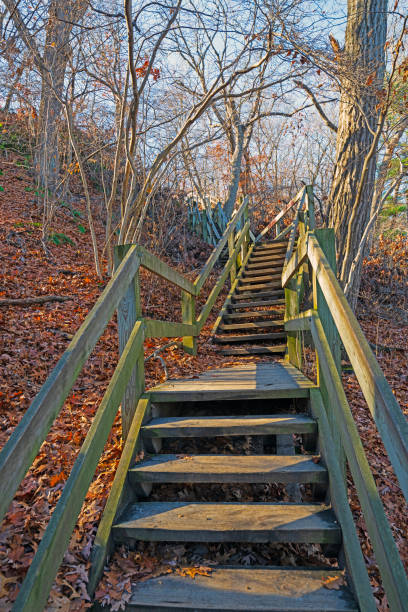 istock Winding Staircase Coming Down a Remote Canyon 2156380416
