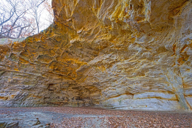 Dramatic Colors in an Overhanging Cave