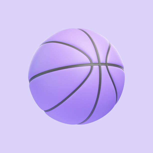 istock A vivid purple basketball rendered with realistic textures, set against a gradient purple backdrop for a dynamic look 2156382418