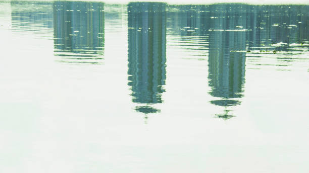 istock Beautiful spring blue lake in a large park 2156384347