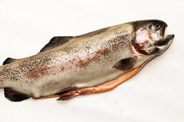 istock Fish red river trout, cleaning the scales, home cooking 2156385399