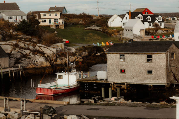 istock Fisherman's Boathouses Along the Coast of Nova Scotia 2156385437