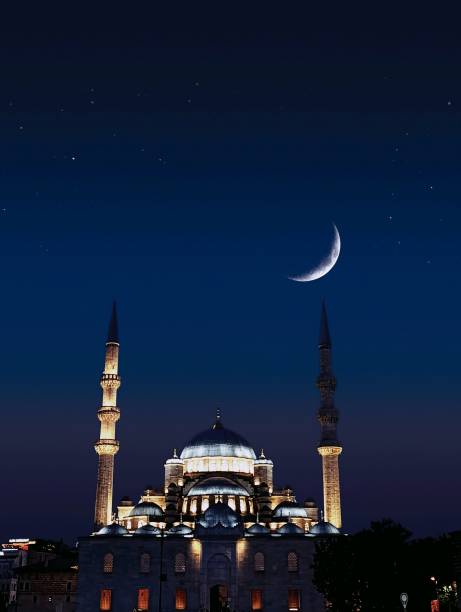 istock istanbul eminonu mosque with a crescent moon 2156386393