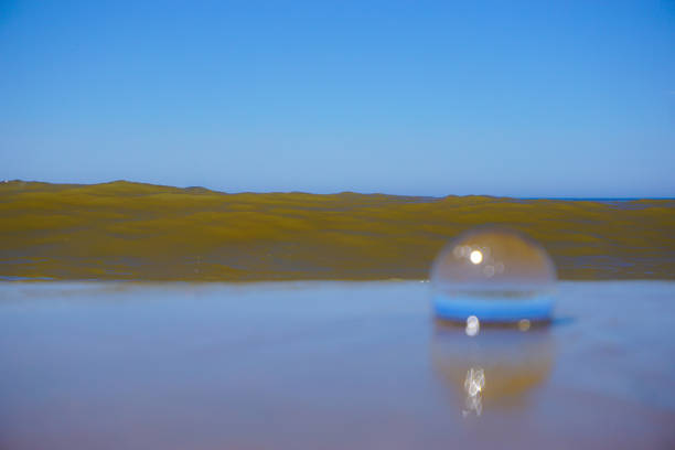 A crystal ball in water