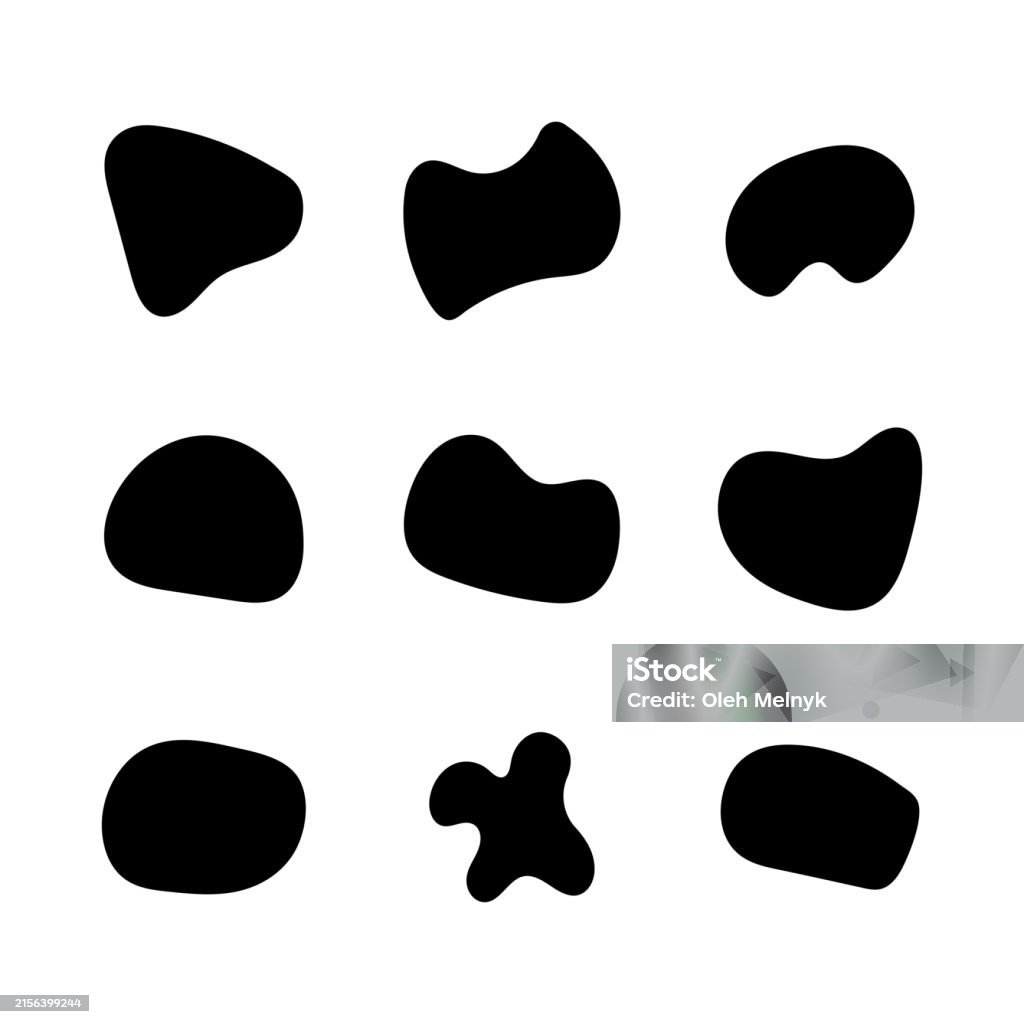 Random Shadow Vector Liquid Shadows Random Shapes Black Drops Simple Shapes Inkblot ...