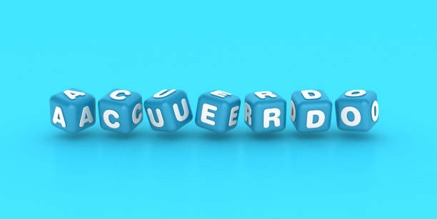 istock Spanish Word Acuerdo Buzzword Cubes 2156402809