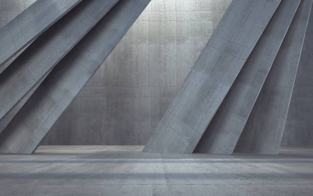 istock New Generation Abstract Empty Building Structure Made of Gray Concrete 2156405710