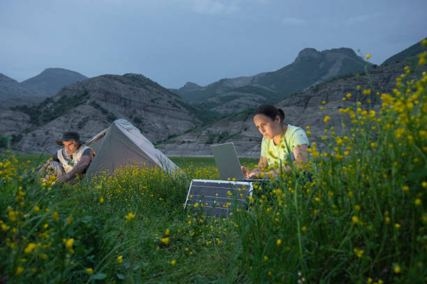 istock AI & Solar Energy in Ecology Fieldwork. Working Late. 2156413048