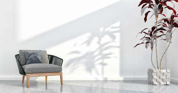 istock Large luxury modern bright interiors Living room mockup illustration 3D rendering image 2156414617